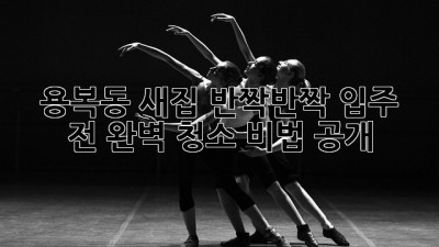 ✨ 용복동 새집, 반짝반짝✨ 입주 전 완벽 청소 비법 공개!